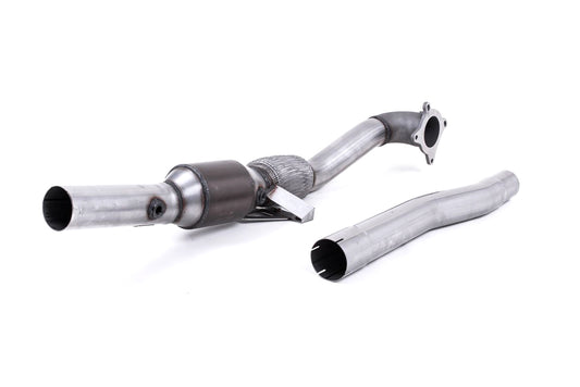MillTek Audi TT MK2 STAINLESS STEEL CAST LARGE BORE DOWNPIPE WITH HI-FLOW SPORTS CATALYST (FOR MILLTEK RACE CAT-BACK) - ML Performance UK