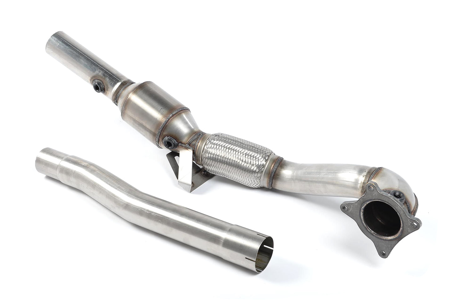 MillTek Audi TT MK2 Stainless Steel Cast Downpipe with Hi-Flow Sports Catalysts - ML Performance UK