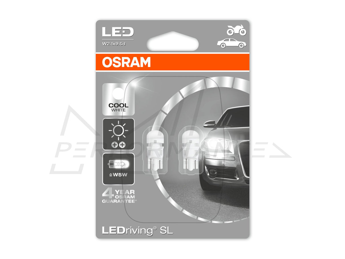 Osram 501 Cool White LED Replacement Bulbs (Pair) - ML Performance UK