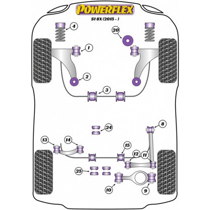 Powerflex Audi Seat Skoda Volkswagen Rear Upper Link Inner Bush (Inc. 8P RS3, 1Z Octavia, B6 Passat & MK5 Golf GTI) | ML Performance UK 