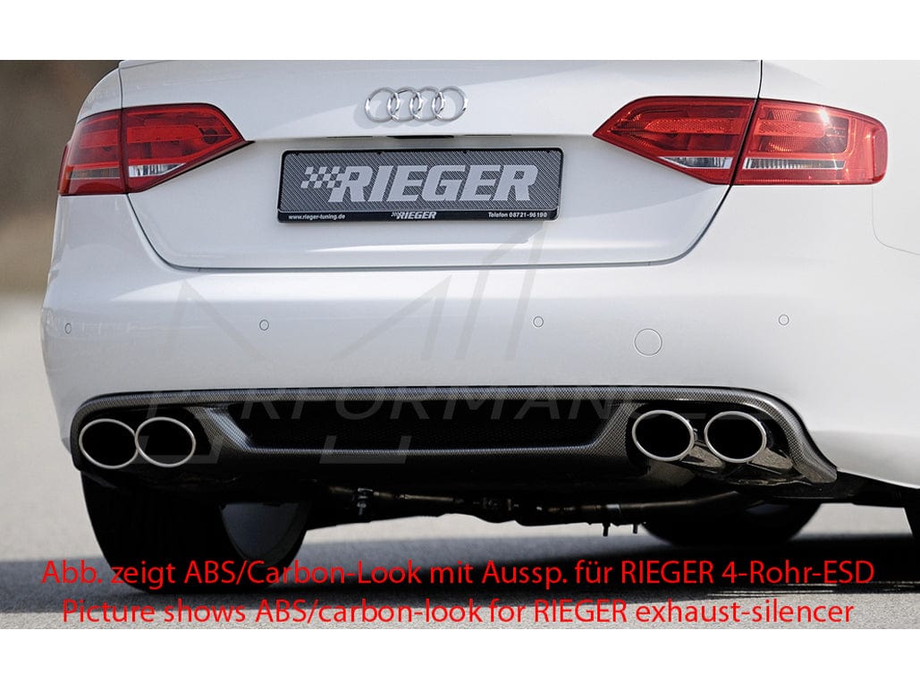 Rieger Audi B8 A4 Pre-Facelift without S-Line Exterior Diffuser - ML Performance UK