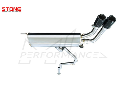 Stone Exhaust Ford 1.5T MK4 Focus Single Exit Twin Tailpipe Valvetronic Catback Exhaust System - ML Performance UK