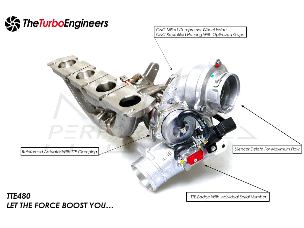 TTE VW/Audi 2.0T TFSI Turbocharger Upgrade TTE480+ EA113 (A3, TT, Beetle & Golf) - ML Performance UK