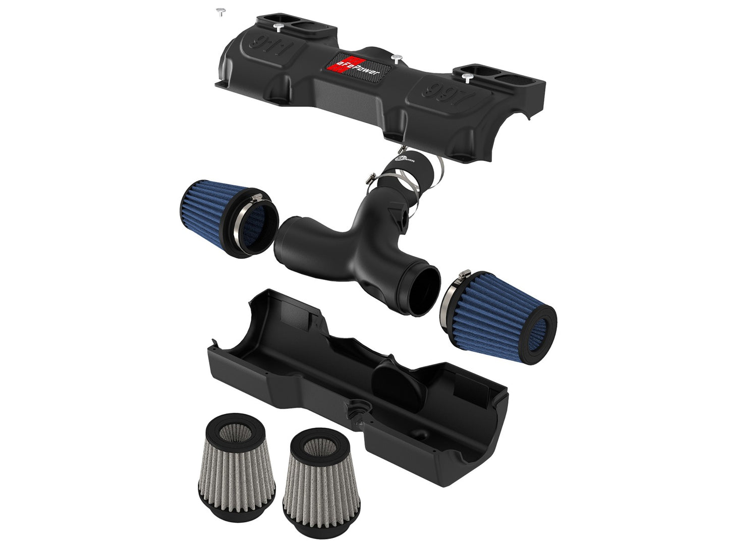 aFe Porsche Magnum FORCE Stage-2 Si Cold Air Intake System with Dual Filter Media (911 Carrera/4 & Targa 4) - ML Performance UK