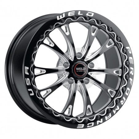 Weld S90880563P65 Belmont Beadlock S908 Wheel 18x10.5 5x120.65 ET65 BS8.25 Gloss Black MIL - DIA