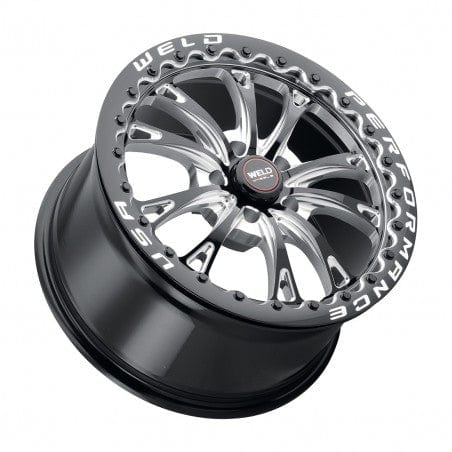 Weld S90800575P38 Belmont Beadlock S908 Wheel 20x10.5 5x127 ET38 BS7.25 Gloss Black MIL - DIA