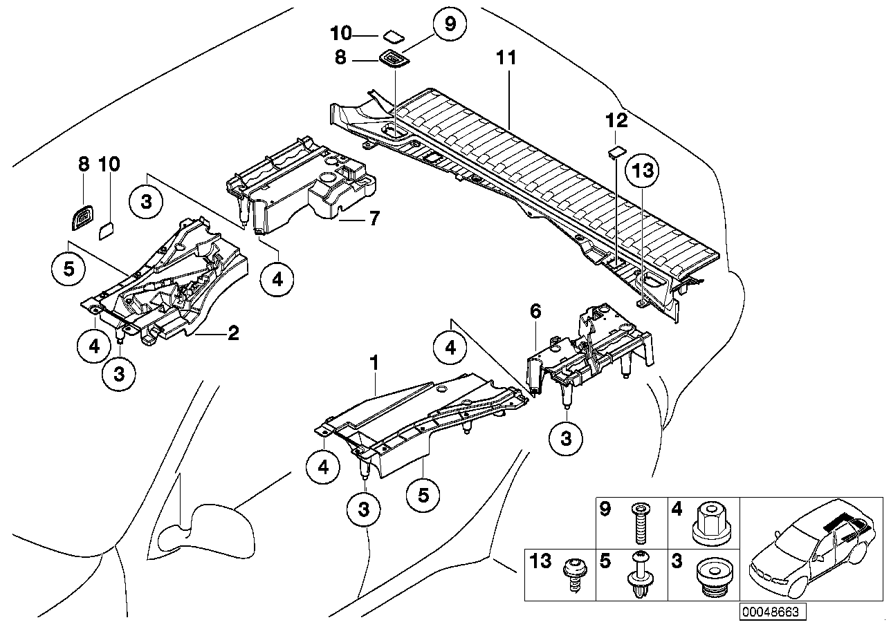 Genuine BMW 51477001151 E53 Left Sill Cover Lid HELLBEIGE 2 (Inc. X5) | ML Performance UK UK Car Parts