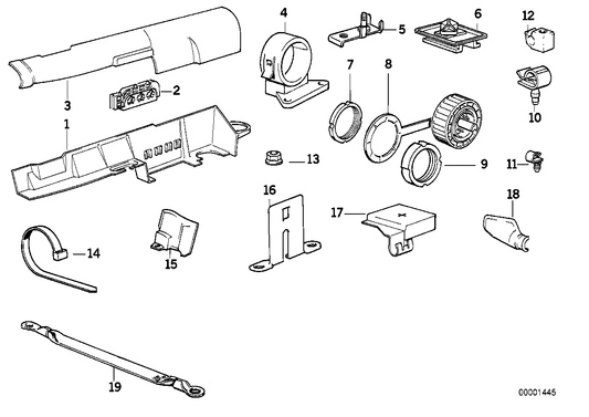 Genuine BMW 12521719521 E30 Holder (Inc. 316i, 325ix & 318is) | ML Performance UK Car Parts