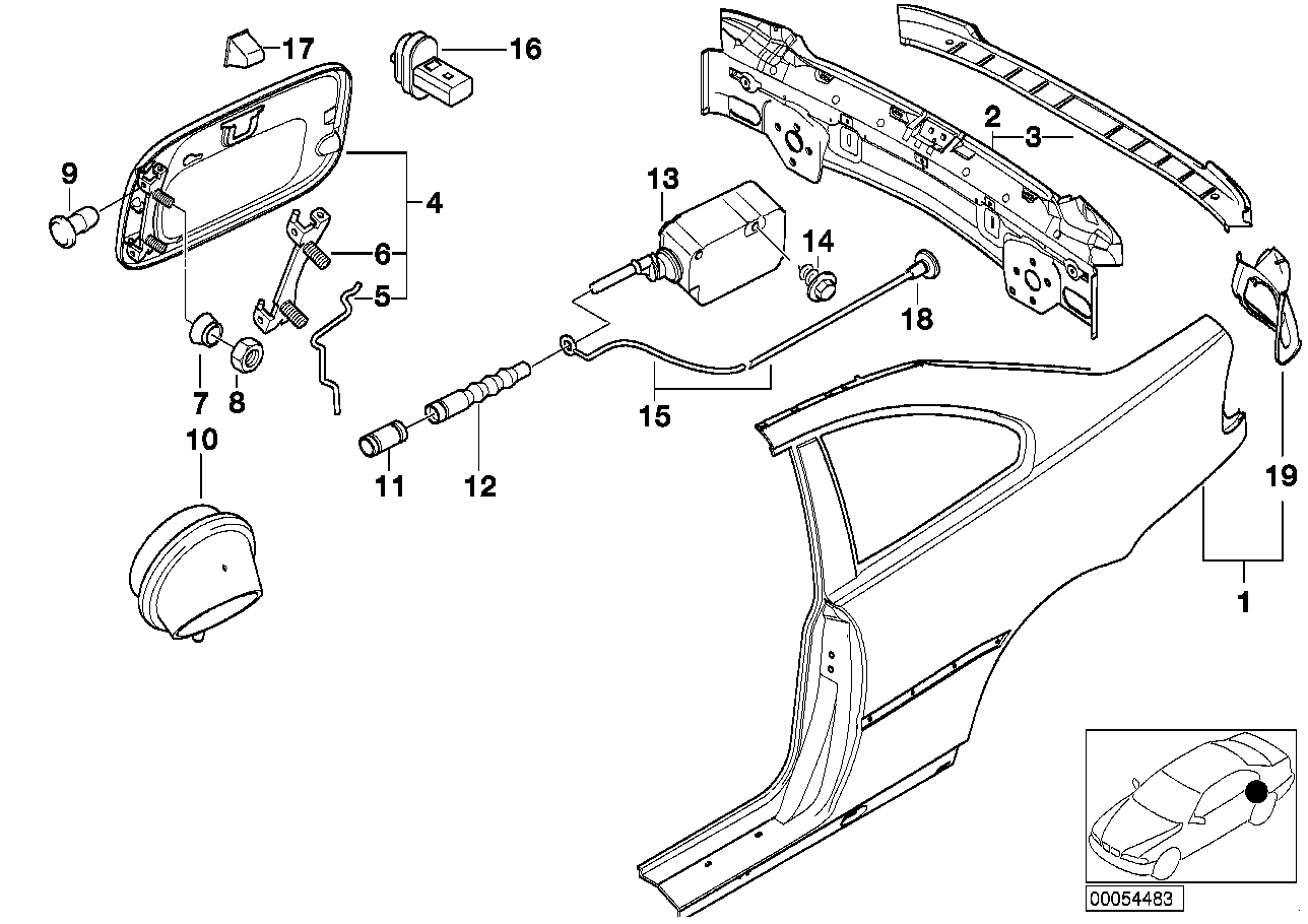 Genuine BMW 41217021957 E46 Rear Lights Cup, Left (Inc. 328Ci, 318Ci & 320Ci) | ML Performance UK UK Car Parts