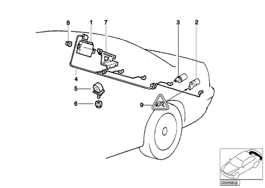Genuine BMW 66217890440 E39 Ultrasonic Sensor, Black 2 U668 (Inc. 520d, 540i & 530d) | ML Performance UK UK Car Parts
