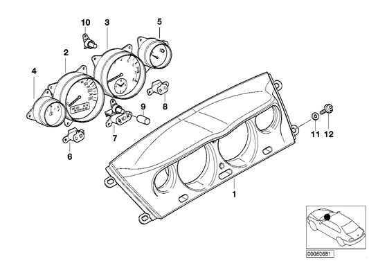 Genuine BMW 62118383648 E52 Tachometer/Clock (Inc. Z8) | ML Performance UK UK Car Parts