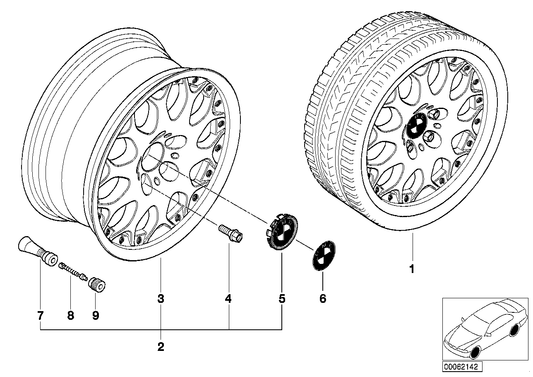 Genuine BMW 36116756231 E39 Two-Piece Light Alloy Rim 8JX17 ET:20 (Inc. 520d, 535i & 525i) | ML Performance UK UK Car Parts