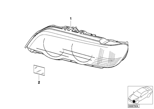 Genuine BMW 63126930233 E53 Headlight Xenon, Left (Inc. X5) | ML Performance UK UK Car Parts