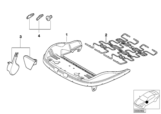 Genuine BMW 52108260847 E46 Left Set Of Covers GRAU (Inc. M3, 318Ci & 318td) | ML Performance UK UK Car Parts
