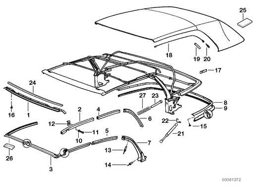 Genuine BMW 54318204148 E36 Right Centre Window Guide (Inc. M3, 325i & 318i) | ML Performance UK Car Parts