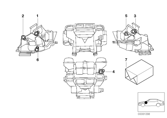 Genuine BMW 64116902695 E39 E53 Actuator F Fresh Air Flap (Inc. M5, 540i & 540iP) | ML Performance UK UK Car Parts