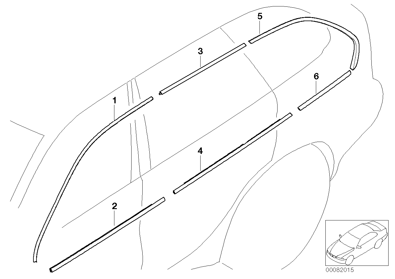 Genuine BMW 51348257733 E53 Outer Weatherstrip, Left TITAN (Inc. X5) | ML Performance UK UK Car Parts
