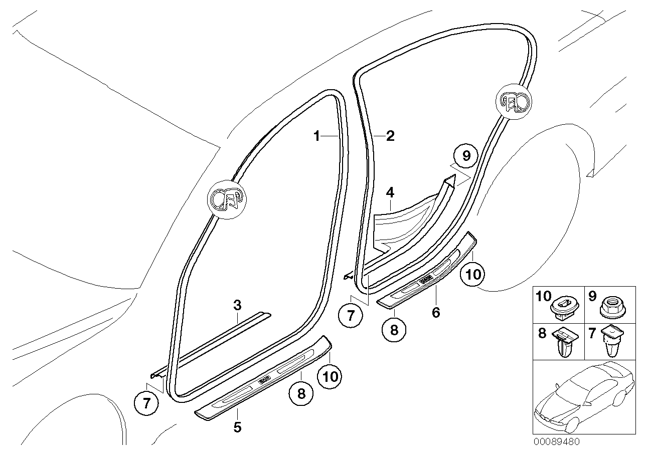 Genuine BMW 51478030831 E65 Front Left Entrance Cover ALPINA (Inc.  & ALPINA B7) | ML Performance UK Car Parts