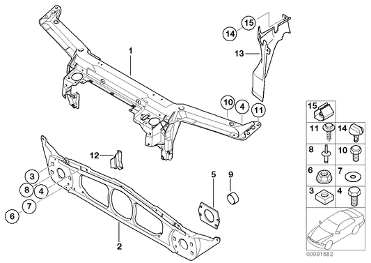 Genuine BMW 51717079672 E46 Hood Stopper (Inc. 330Cd, 320Ci & 323Ci) | ML Performance UK UK Car Parts