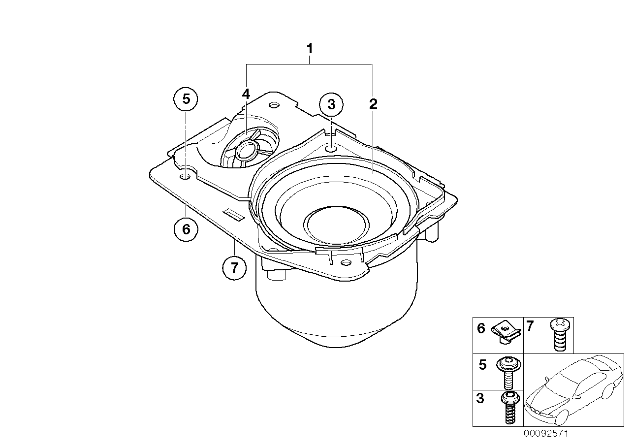 Genuine BMW 65139146978 E66 E65 E67 Loudspeaker Box, Right HIFI-SYSTEM (Inc. 745i, 745Li & 740Li) | ML Performance UK UK Car Parts