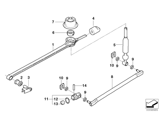 Genuine BMW 25117510420 E85 Shifting Arm (Inc. Z4 2.2i & Z4 2.5i) | ML Performance UK UK Car Parts