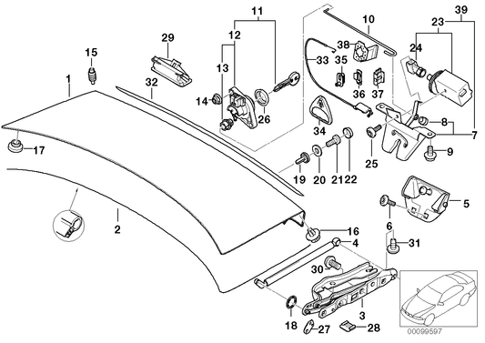 Genuine BMW 51248222911 E39 Stopper Left (Inc. 525i, 540i & 540iP) | ML Performance UK UK Car Parts