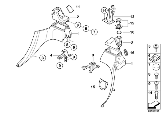 Genuine BMW 51438399960 E36 Lateral Trim Panel Top Rear Right SCHWARZ (Inc. Z3 M, Z3 2.8 & Z3 2.5) | ML Performance UK UK Car Parts