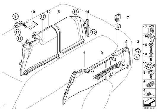 Genuine BMW 51478217135 E39 Left Trunk Trim GRAU (Inc. 540i, 530d & 530i) | ML Performance UK UK Car Parts