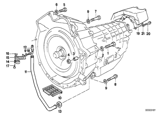 Genuine BMW 24111216283 E34 E32 Bracket (Inc. 535i, 730iL & 530i) | ML Performance UK UK Car Parts