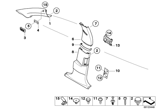 Genuine BMW 51439178697 E65 E66 Covering Column-Center Lower Left SCHWARZ (Inc. 750Li, 760Li & 740Li) | ML Performance UK UK Car Parts