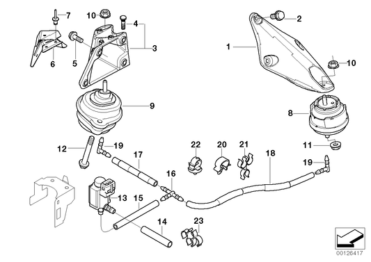 Genuine BMW 22116750855 E46 Engine Support, Left (Inc. 330xd) | ML Performance UK UK Car Parts