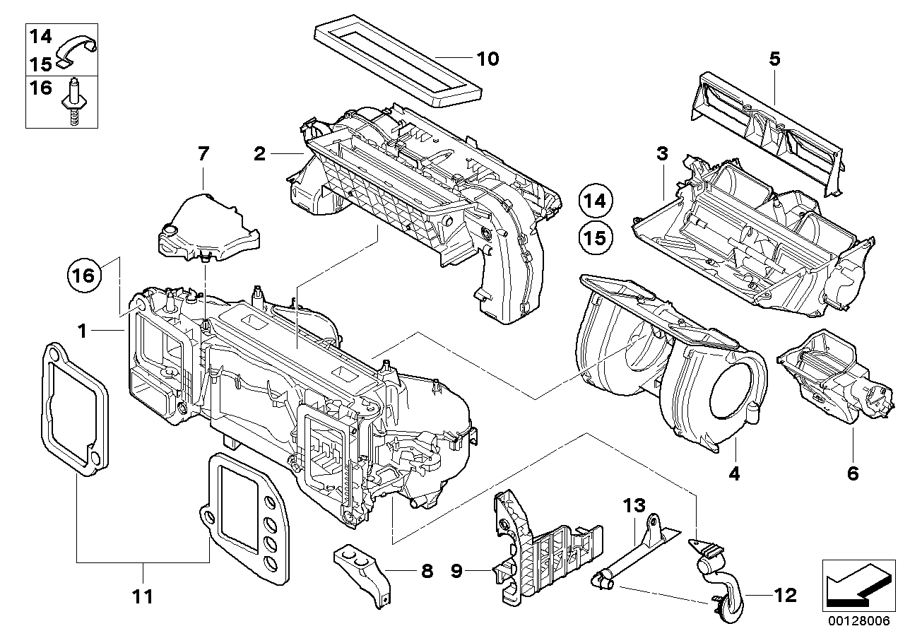 Genuine BMW 64116933928 E60 E63 E61 Pipe Support (Inc. 520i, 530d & 523i) | ML Performance UK UK Car Parts