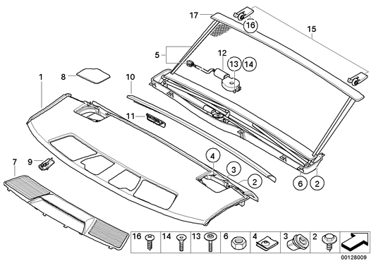 Genuine BMW 51467044725 E65 E66 Decor Strip For Rear Window Shelf BEIGE (Inc. 745i, 730Li & 735Li) | ML Performance UK UK Car Parts