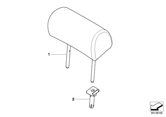 Genuine BMW 52203413468 E83 E83 Guide, Headrest SCHWARZ (Inc. X3 1.8d, X3 2.5si & X3 2.0d) | ML Performance UK Car Parts