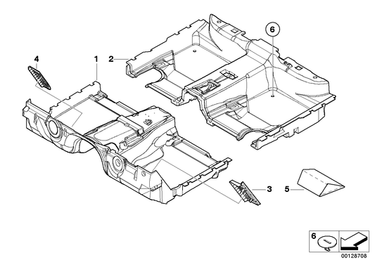Genuine BMW 51477013907 E66 E67 Floor Covering Rear ANTHRAZIT (Inc. 745LiS, 760LiS & 730Li) | ML Performance UK UK Car Parts