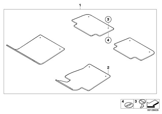 Genuine BMW 51473422807 E83 Floor Mat Velours Driver Side SANDBEIGE (Inc. X3) | ML Performance UK UK Car Parts