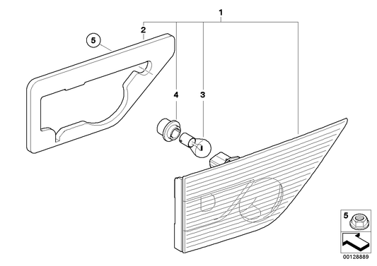 Genuine BMW 63213420205 E83 Rear Light In Trunk Lid, Left (Inc. X3) | ML Performance UK UK Car Parts