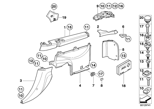 Genuine BMW 51478401690 E36 Right Front Lugg.Compartment Trim Panel BEIGE 2 (Inc. Z3 2.8 & Z3 3.0i) | ML Performance UK UK Car Parts