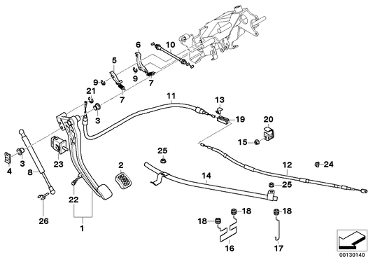 Genuine BMW 35511161138 E38 Ratched-Pin (Inc. 725tds, 730iL & 735iL) | ML Performance UK UK Car Parts
