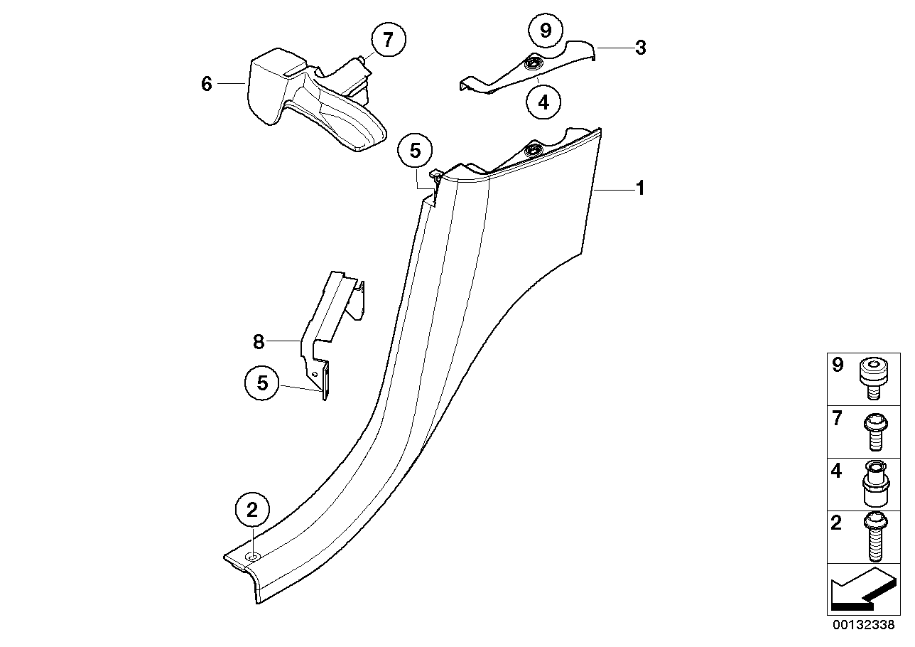 Genuine BMW 51437002497 E52 Lateral Trim Panel Leather Rear Left P1SW SCHWARZ (Inc. Alpina V8 & Z8) | ML Performance UK UK Car Parts