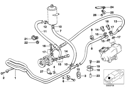 Genuine BMW 32411133229 E32 Pipe (Inc. 750iL, 730i & 750iLS) | ML Performance UK UK Car Parts