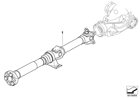 Genuine BMW 26107564172 E85 E86 Manual Drive Shaft Transmission L=1223mm (Inc. Z4 3.0si) | ML Performance UK UK Car Parts