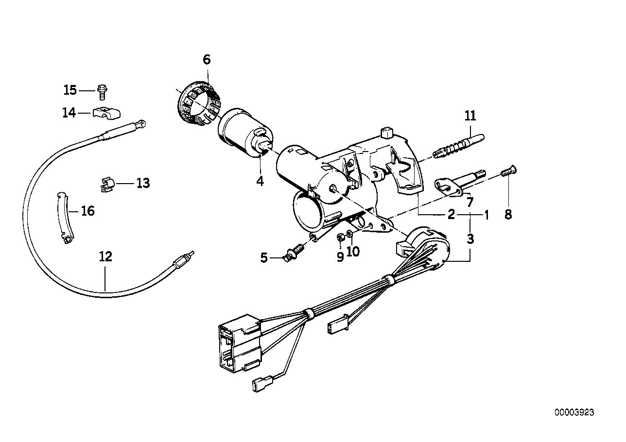 Genuine BMW 61321374967 E30 Ignition Switch (Inc. 318i, 318is & 325ix)