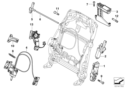 Genuine BMW 67317075946 E61 E67 RR1 Drive, Backrest Adjustment, Memory (Inc. 750i, 745d & X5 35iX) | ML Performance UK UK Car Parts