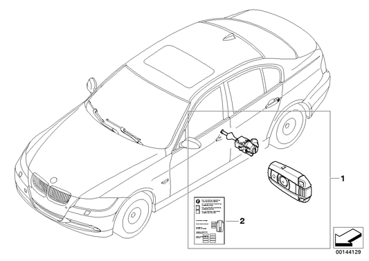 Genuine BMW 51210032839 E90 E91 Set Unif.Lock.Syst.W/Ews Ctrl Unit(Code) 315 MHZ (Inc. 325d, 328xi & 325i) | ML Performance UK UK Car Parts