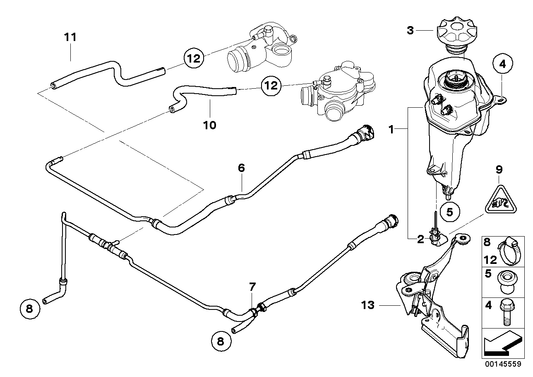 Genuine BMW 51717897897 E60 E61 E64 Cooling Water Compensation Tank Bracket (Inc. M5 & M6) | ML Performance UK UK Car Parts