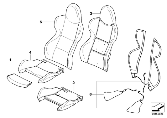 Genuine BMW 52108040704 E85 E86 Cover Backrest, Leather IMOLAROT (Inc. Z4 M3.2) | ML Performance UK UK Car Parts