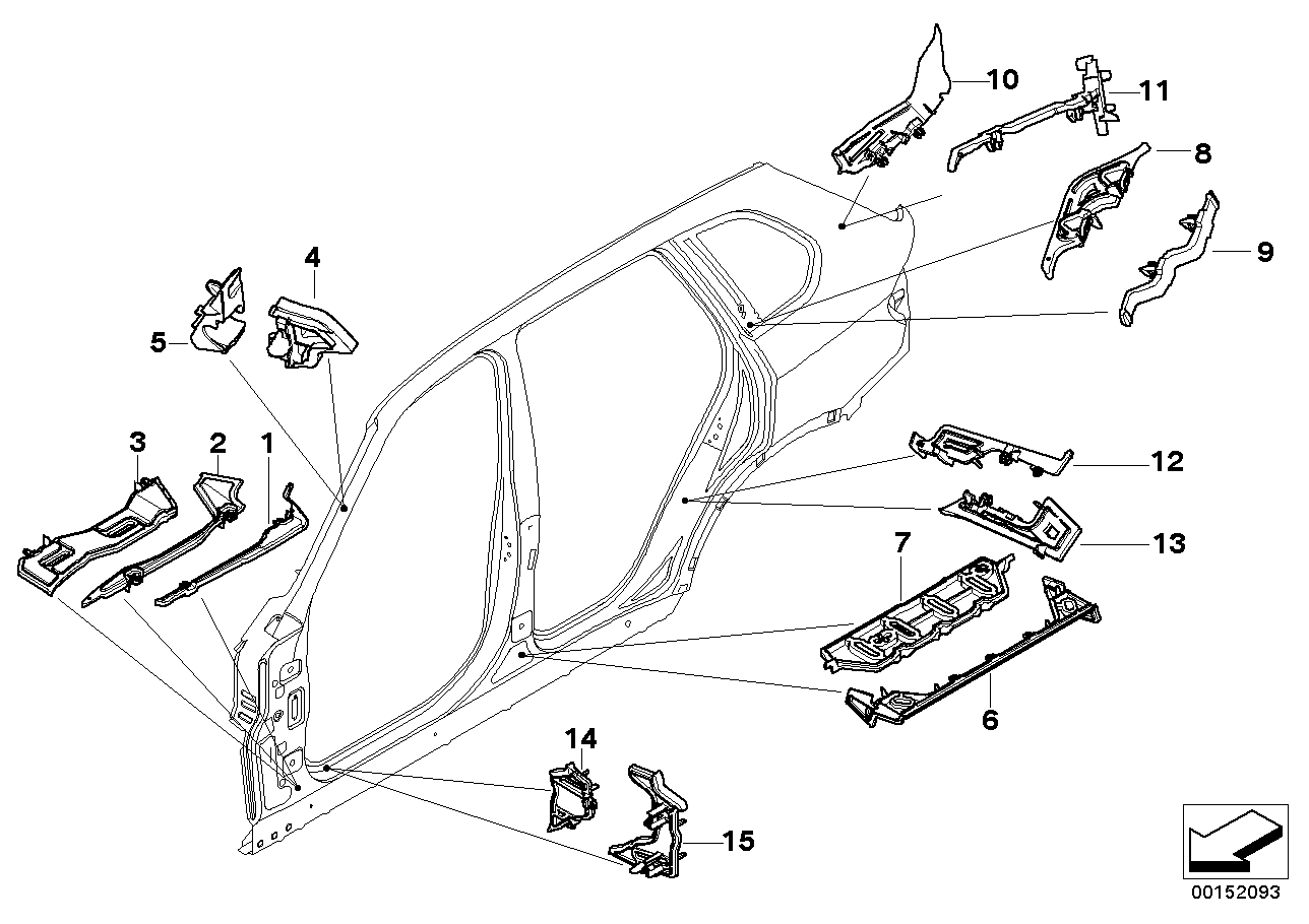 Genuine BMW 41007138175 E70 Molded Part Column D, Interior (Inc. X5) | ML Performance UK UK Car Parts