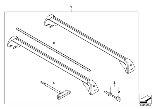 Genuine BMW 82710404320 E70 Railing Carrier E70 HOCHRELING (Inc. X5)