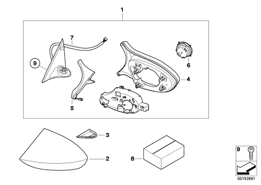 Genuine BMW 51168053725 E92 Heated Outside Mirror, Left GLANZSCHWARZ (Inc. M3) | ML Performance UK UK Car Parts